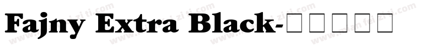 Fajny Extra Black字体转换